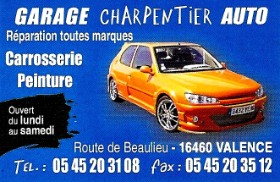 Garage CHARPENTIER 05 45 20 31 08 Garage CHARPENTIER 05 45 20 31 08