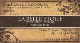 La Belle Etoile 05 45 69 36 55 La Belle Etoile 05 45 69 36 55