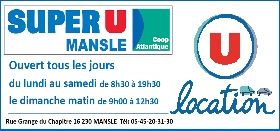SUPER U Mansle 05 45 20 31 30 SUPER U Mansle 05 45 20 31 30